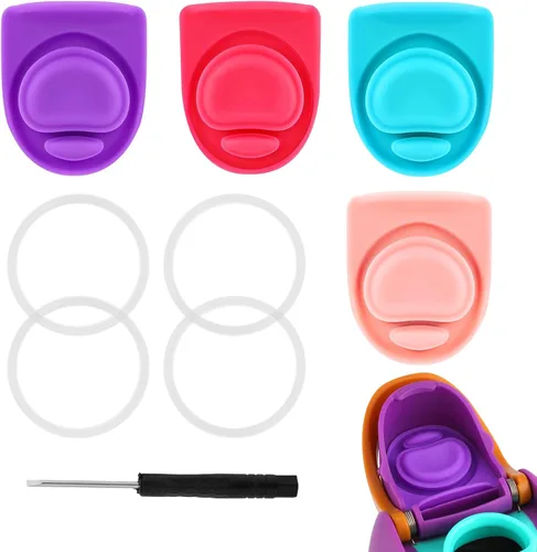 Vista 19 de 4 tapones de repuesto compatibles con Owala FreeSip de 24 onzas, 32 onzas, junta superior de tapa de botella de agua para Owala 19/24/32/40 onzas