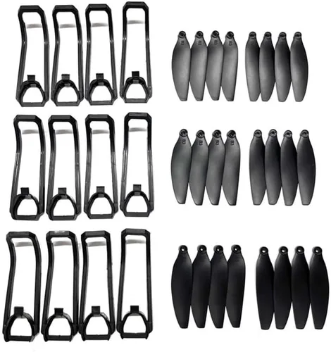 Vista 3 de E88 EVO Protecting Ring 4PCS for E88EVO Brushless Folding RC Drone Blades Spare Parts Propeller Protective Frames Blade(Burgundy)
