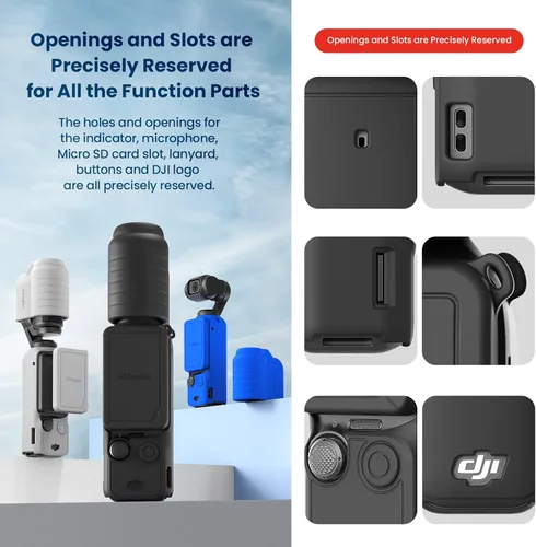 Vista 4 de Funda protectora de silicona para DJI Osmo Pocket 3 Accesorios