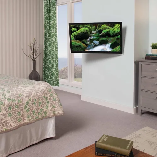 Vista 3 de SECURA QSF210 - Soporte de pared para TV de movimiento completo pequeño para pantallas de 10 a 40 pulgadas de hasta 100 libras, inclinación