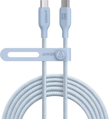 Vista 11 de Anker Cable USB C, carga rápida de 240 W, USB 2.0 (6 pies, negro fantasma) Cable bio-trenzado para iPhone serie 17, MacBook Pro 2020, iPad Pro