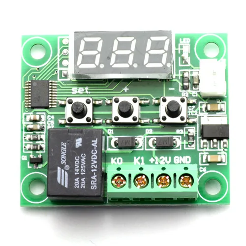 Vista 2 de E-outstanding controlador de temperatura DC 12 V Termostato digital de refrigeración/calefacción -50 – 100 Módulo de cambio controlado W1209 + caja