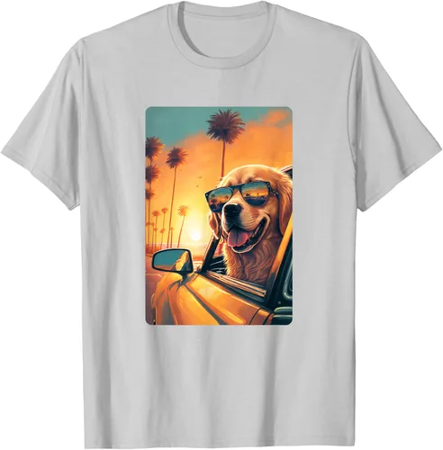 Vista 78 de Golden Retriever - Camiseta divertida de Golden Retriever con lentes, Negro