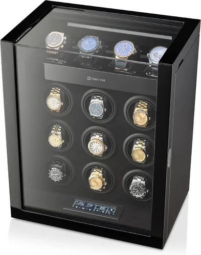 Vista 8 de TIMECUBE 9 Watch Winder with 4 Storage Slots and Interior Light