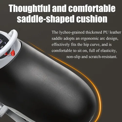 Vista 6 de Máquina eléctrica para montar a caballo, máquina de ejercicio abdominal, equipo de gimnasio interior (gris)