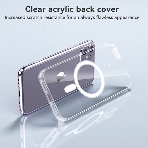 Vista 13 de Fin2feel Funda magnética para iPhone 11, con protector de pantalla de vidrio templado, [compatible con MagSafe], protección contra caídas de grado