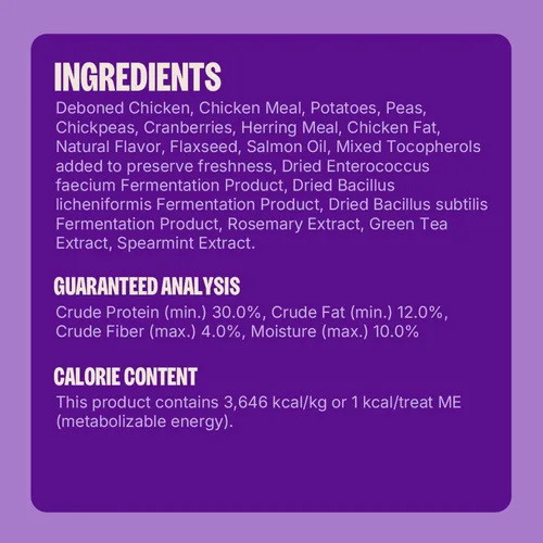 Vista 6 de Wellness Kittles - Snacks crujientes naturales sin granos para gatos, pollo y cranberry, bolsa de 2 onzas