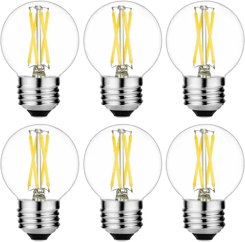 Vista 10 de LiteHistory E12 - Bombilla LED regulable g16.5 de 6 W, igual a 60 W, 600 lúmenes, AC120V E12, bombilla de candelabro de 60 W para candelabros 4w =