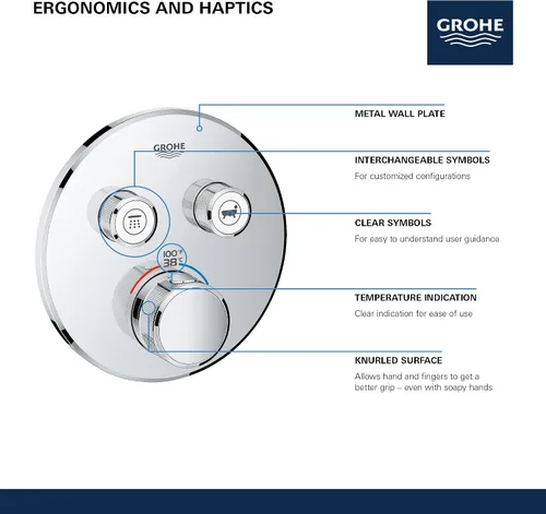 Vista 4 de GROHTHERM® SMARTCONTROL DOBLE FUNCIÓN TERMOSTÁTICA DE VÁLVULA
