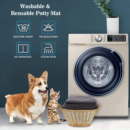 Vista 5 de Almohadillas reutilizables para orina para perros, 48 x 48 pulgadas, 60 x 48 pulgadas, grandes, lavables, súper absorbentes, antideslizantes