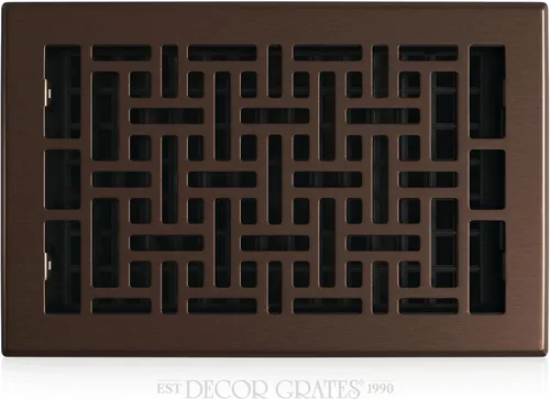 Vista 58 de Decor Grates Registro de suelo oriental AJH212-RB, 2 x 12 pulgadas, acabado de bronce frotado