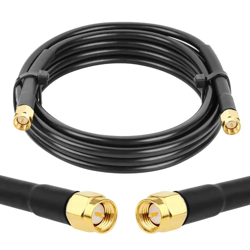 Vista 18 de Cable RG58 SMA - Extensión de cable SMA macho a macho de baja pérdida de 3 pies de 50 ohmios para aplicaciones de antena de radio 3G/4G/LTE/GPS/RF