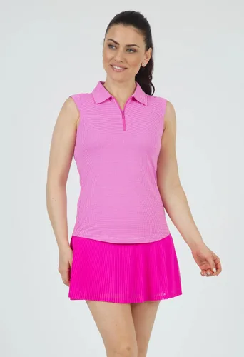 Vista 3 de IBKUL Athleisure Wear - Polo sin mangas con protección solar UPF50+ Icefil Cooling Tech Mini Check - 14754