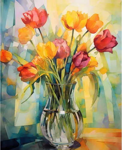 Vista 10 de Tucocoo Kit de pintura de margaritas coloridas por números con pinceles y pigmento acrílico sobre lienzo para adultos, hermoso proyecto