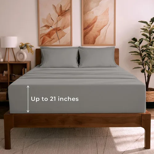 Vista 22 de Mellanni Juego de sábanas Twin XL - Juego de ropa de cama de 4 piezas de la colección icónica, (incluyendo 2 fundas de almohada), bolsillo profundo