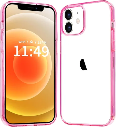 Vista 12 de JJGoo Compatible con iPhone 12 y 12 Pro funda transparente, transparente a prueba de golpes, delgada, antiarañazos, carcasa protectora trasera