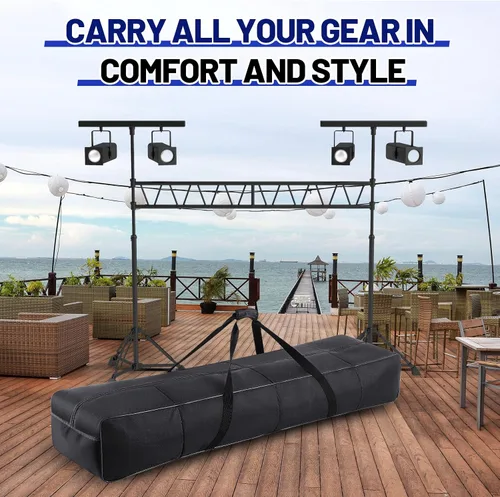 Vista 6 de Dansydaisy Bolsa de soporte de luz de altavoz de 62 pulgadas con perla, bolsa de transporte de truss de algodón, funda de transporte con asa