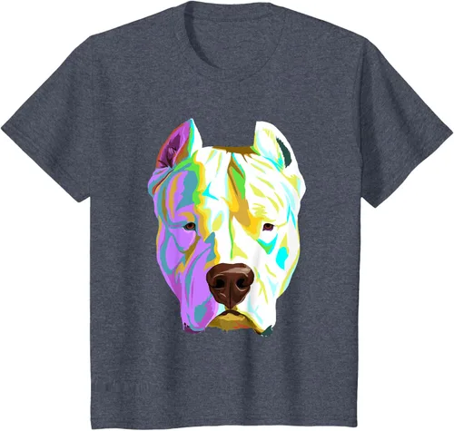 Vista 95 de Colorida camiseta Dogo Argentino, Negro, S