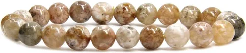 Vista 139 de Amandastone Pulsera elástica de cuentas redondas de 0.315 in con piedras preciosas naturales de 7 pulgadas