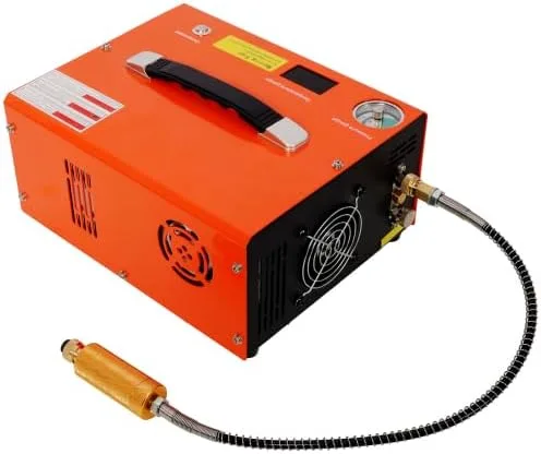 Vista 11 de Compresor de aire PCP, 4500 PSI/30 Mpa compresor portátil de pistola de aire PCP con convertidor de potencia integrado, parada automática