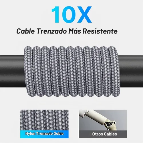 Vista 5 de Aioneus Cable USB C 3A de carga rápida [2 unidades, 6 pies] USB A a tipo C cable de carga para Samsung Galaxy S22 S21 A01 A02s A03s A11 A12 A13 A14