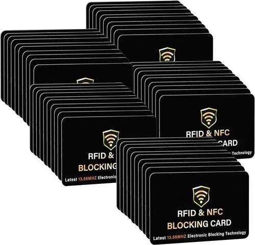 Vista 9 de SaiTech IT Paquete de 5 Tarjetas de Bloqueo RFID, Una Tarjeta Protege Toda la Billetera y Cartera, Protector de Tarjetas de Débito y Crédito