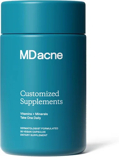 Vista 8 de MDacne Vitaminas y minerales suplementos para limpiar la piel (paquete de 3) - 30 cápsulas veganas - Apoya el tratamiento tópico del acné y promueve