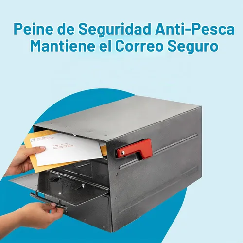 Vista 7 de Architectural Mailboxes Oasis® Eclipse™ Buzón Seguro con Cerradura Aprobado por USPS, Resistente, Anti-Robo de Acero Montado en Poste para Exterior
