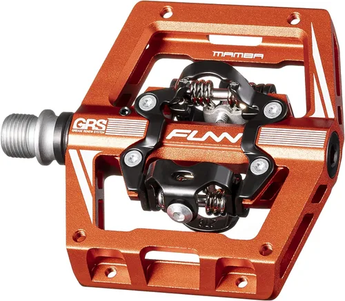 Vista 8 de Funn Mamba S MTB - Pedales sin clip de doble cara, pedales de bicicleta de montaña de plataforma compacta, compatibles con tacos SPD, pedales