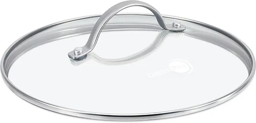 Vista 4 de GreenPan Tapa de vidrio con mango de acero inoxidable, 8