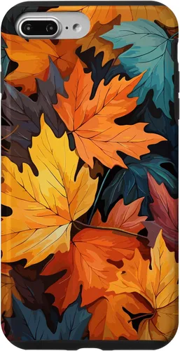 Vista 12 de Colorful Leaves Otoño y Otoño Tema, Otoño Color Funda para iPhone 17