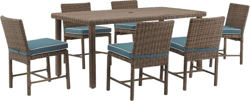 Vista 10 de Crosley Furniture Bradenton - Juego de 2 sillas para exteriores, sillas de mimbre para patio, terraza, patio trasero, color marrón desgastado