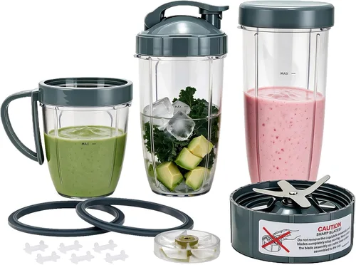 Vista 8 de Extractor de cuchilla cruzada compatible con licuadora Nutribullet serie 600W 900W 2 juntas de goma, 3 almohadillas de choque, 1 gancho