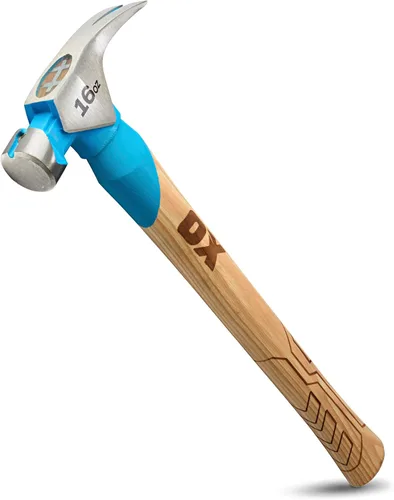 Vista 15 de OX Tools Pro Series - Martillo para enmarcar California de 3 libras, martillo de garra recta de cara fresada con cabeza de acero forjado y mango