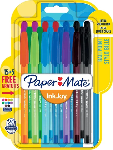 Vista 20 de Paper Mate InkJoy 100ST - Bolígrafos de punta media (0.039 pulgadas), color negro, 100