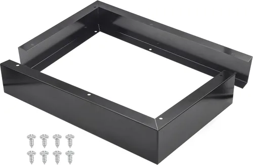 Vista 8 de Kit Universal de Molduras para Microondas - Kit de Relleno de Microondas de Metal Negro que se Adapta a la Mayoría de Microondas Empotrados - Llena