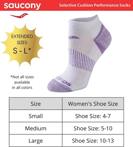 Vista 3 de Saucony Women's Selective Cushion Performance Socks (6 & 12 Pairs)