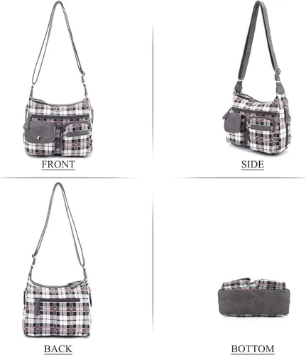 Vista 4 de Angelkiss - Bolsos cruzados para mujer, bolsos de hombro para mujer, bolsos y monederos medianos de piel sintética