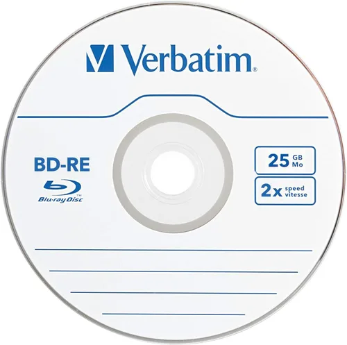 Vista 2 de Verbatim BD-RE 25GB 2X con superficie de marca - 5pk Joya Case