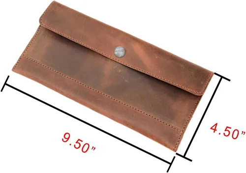 Vista 5 de Hide & Drink, Cartera de viaje hecha a mano de cuero de grano completo, Bourbon Marrón, Classic