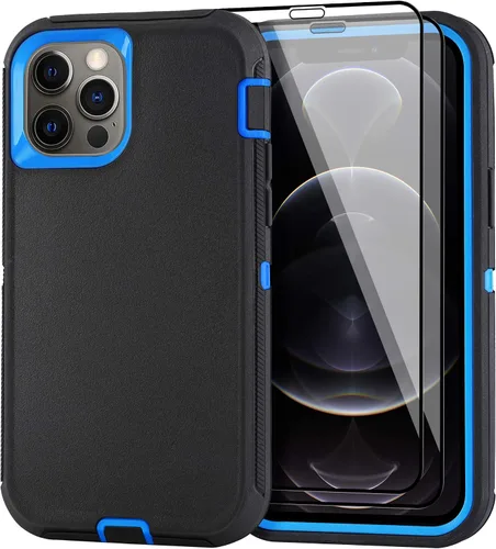 Vista 21 de Funda para iPhone 12 Mini con funda de clip para cinturón y 2 protectores de pantalla, funda de protección completa resistente de grado militar a
