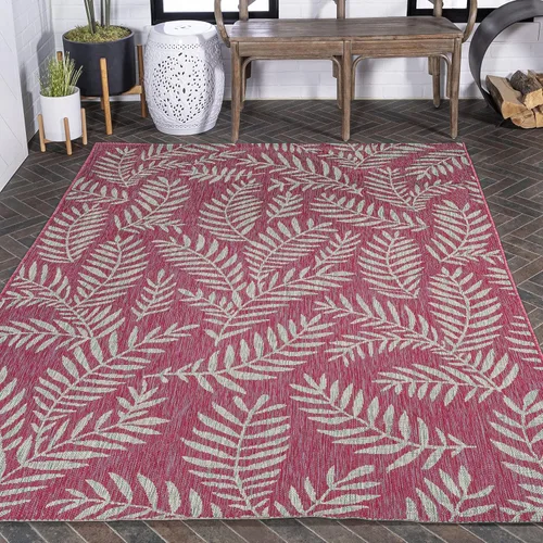 Vista 15 de Eyely BMS119A-28 Santa Monica Nevis Palm Frond - Alfombra costera para interiores y exteriores, casual, campo, floral, dormitorio, cocina, patio