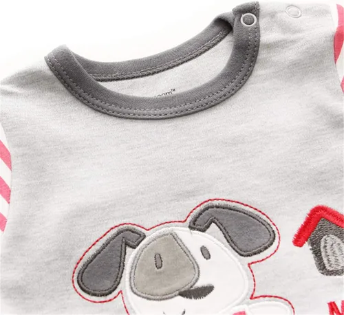 Vista 3 de Kiddiezoom Mameluco de una pieza de algodón con pies ajustados para bebés y niños pequeños