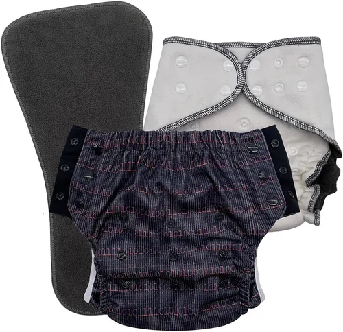 Vista 25 de EcoAble Juego de pañales de tela nocturna para niños grandes, de 6 a 16 años Bragas protectoras para necesidades especiales para incontinencia
