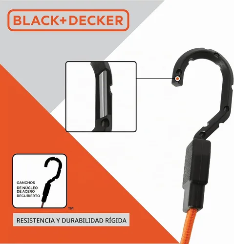 Vista 3 de BLACK+DECKER Correas elásticas planas de 48 pulgadas, paquete de 2