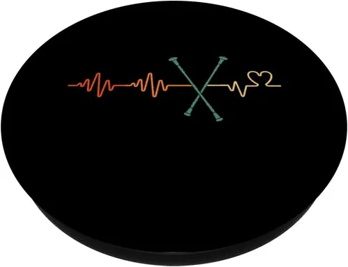 Vista 2 de Heartbeat Baton Girando Divertido Retro Twirler Regalo para niños PopSockets Intercambiables PopGrip