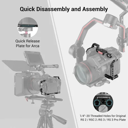 Vista 5 de SmallRig Jaula de cámara R5 R6 para cámara Canon EOS R5 y R6 2982