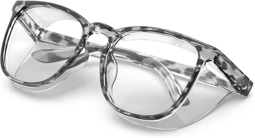 Vista 16 de Lentes de seguridad elegantes, lentes protectores transparentes antivaho y antiarañazos para hombres y mujeres