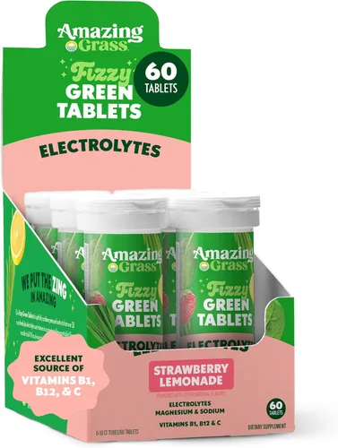 Vista 16 de Amazing Grass - Tabletas efervescentes Tableta de verduras efervescentes con 85 mg de cafeína a base de plantas, 1 porción de frutas y verduras