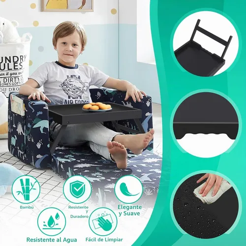 Vista 3 de Artmeer Bandeja de cama con patas plegables, desayuno de bambú en la cama para mesa de TV, bandeja de computadora portátil, comer, bandeja de Negro